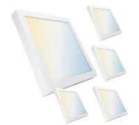 LED ATOMANT Pack 5x Plafon LED Cuadrado Superficie 30x30cm 24W, CCT (Selector de Color Blanco Calido, Neutro y Frio), 2200 lumenes, Driver incluido