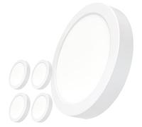 LED ATOMANT Pack 5x Plafon LED Redondo Superficie 220mm, 20W, Color Blanco Neutro (4500K), 1800 Lumenes, Driver Incluido
