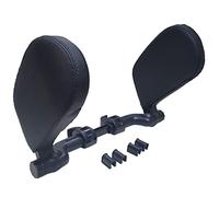 LED ATOMANT Reposacabezas de Piel. Sujeta Cabezas para Coche, Almohada de Seguridad del Cuello. Soporte Ajustable para Asiento de Coche. Piel Color Negro.
