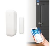 LED ATOMANT Sensor Apertura Puerta WiFi y Ventana Inteligente con Aviso movil, Detector Puerta Abierta Compatible con Alexa y Google Home