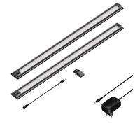 LED bajo armario SIRIS negro mate plano 50cm c/u 531lm blanco cálido 2pcs [EEK: G]