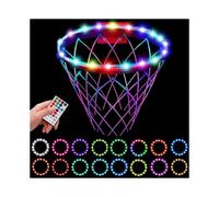 LED Basketball Hoop Lights Outdoors, Remote Control Waterproof Super Bright Basketball Rim Lights Basketball Gift for Kids