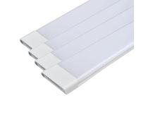 LED Batten Slimline, Luz De Tira Led Impermeable, Luz De Tubo Pared O Techo Montaje Línea Delgada A Prueba De Polvo Altos Lúmenes Luz De Tubo Integrada, Para La Cocina Oficina Garaje,4pc-60cm/23.6in