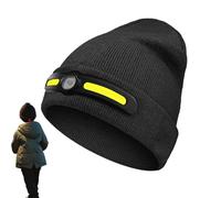 LED Beanie with 3 Light Modes - Rechargeable Cap Headlamp | Soft Knit Beanie with Built-In LED for Night Biking, Running, Hiking, Camping | Hands-Free Warm Hat for Women, Mens, Kids & Adults Outdoor