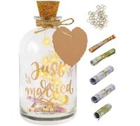 LED Botella luminosa Boda, Regalo de boda de plata Regalos de boda para recién casados, LED Botella luminosa con lema, Regalos de boda de plata Botella luminosa para jóvenes