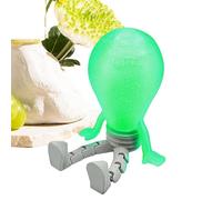 LED Bulb Figurine, Posable Man Toy, Glow Dark Decoration with Design, Desk Party Ornament with Flair, Holiday Costume Display Home Accessories, Gadget Build for Students Friends Birthday Celebration
