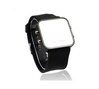LED Calendar Watch Silicone Band Mirror Face Unisex 1 PC