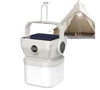 LED Camping Lantern- Solar Powered Rechargeable Lantern, Waterproof Hiking Flashlight | Compact Outdoor Light With Digital Display, Long Battery Life For Fishing Backpacking, Emergencies