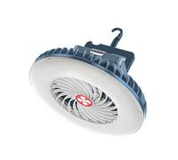 LED Camping Lantern with Tent Fan , Rechargeable Camping Fan Light with Hanging Hook for Camping, Hiking, Hurricane, Emergency
