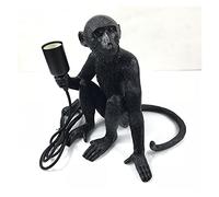 LED CANDELIERS, Lámpara de Mono Resina Negro Blanco Gold Derecho Izquierda Luz de Pared de Mono Compatible con la lámpara de Dormitorio Luces de Pared de Apliques Retro Lámpara de Pared, Vintage