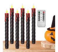 LED Candlelight, Battery Candles Glow, Flickering Regulable Feature 9,84 x 0,79 pulgadas, Artificial Flame Decor, Soft Radiant Ambiance, For Halloween Centerpiece, Dining Table Setting