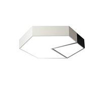 LED Ceiling Light, Geometry Flush Mount Light Fixtures, Black+White Ceiling Lamp for Living Room Bedroom Dining Room, Metal Acrylic Shallow Mount Chandelier