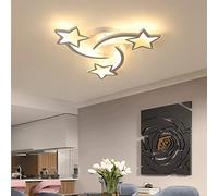LED Ceiling Light with Remote, Metal Acrylic Flush Mount Ceiling Lamp, Dimmable Star Shape Chandelier Lighting Fixture for Living Room Bedroom Kitchen Decor,Star 55x
