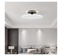 LED Ceiling Lighting for Living Room Bedroom Acrylic Modern Lighting for Bedroom Study Room (Color : GoldDia50x10cm Size : Warmwhite) (Blackdia50x10cm CoolWhite)