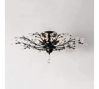 LED Ceiling Small Branches Restaurant Wrought Iron Chandelier Creative Personality American Retro Living Room