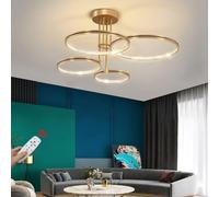 Led Chandelier Dimmable Ceiling Light with Remote Control Metal Acrylic Ceiling Lamp Ring Pendant Light,Pendant Ceiling Light
