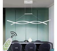 LED Chandelier Dimmable Dining Living Room with Remote Control Lighting Lamp Brightness Colour Changing Bedroom Ceiling Kitchen Light Fixture(White,