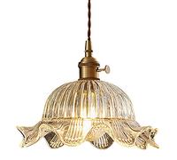 LED Chandeliers, Minimalist Restaurant Pendant Light Balcony Glass Lampshade Chandelier Cafe 1-Light Adjustable Rope Hanging Lamp Lighting Light Fixture,Pendant Ceiling Light