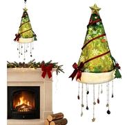 LED Christmas Lights - Battery Operated Festive Santa Hat Ornaments | Living Room Chandelier Christmas Decorations for Home Dining Room Bedroom Office Outdoor Porch Patio Yard Party Holiday