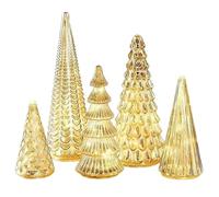LED Christmas Tree, 5 Pieces LED Party Decorations | Small Christmas Tree with Lights,for Indoor Outdoor Table Shelf Fireplace Bedroom Living Room Office Garden Yard