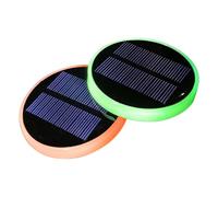 LED Coaster - Acrylic, 2,68 x 0,35 in LED Cup Holder Design | Solar and USB Recargable Ambient Light, Car Interior Decor for Dashboard, Console, Travel, and Night Driving