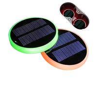 LED Coasters - Acrylic LED 6.8cm | 7-Color Solar USB Charging Car Cup Holder Lights | Auto Ambient Lighting Accessories For Vehicle Dashboard Console Travel Commute Road Trip Use