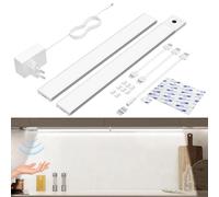 Led Cocina Bajo Mueble con Sensor Regulable, 43cm Luces Led Cocina Adhesivas, Barra Luz Led Cocina con Enchufe, Luces Led Armario Regulable, 3 Modos de Temperatura de Color, 2 Pack