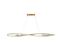 LED Colgante Cristal 120CM Largo En Latón Blanco Cálido Pendelleuchte Comedor
