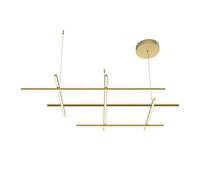 LED Colgante Metal 115,6 CM Largo en Dorado 3000K Pendelleuchte Mesa de Comedor