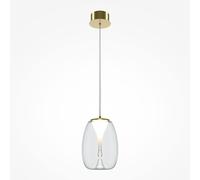 LED Colgante Moderno Ø 20cm en Dorado Aluminio Cristal 3000K Pendelleuchte Mesa