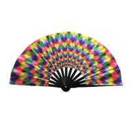 LED Dancing Fan - Light Up Handheld Party Prop | Glow Festival Accessory for Clubs, Stage Shows, Concerts, Birthday Events, Party Supplies, Performance Fan for Costumes, Carnival Nights, Large
