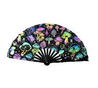 LED Dancing Fan - Light Up Handheld Party Prop | Glow Festival Accessory for Clubs, Stage Shows, Concerts, Birthday Events, Party Supplies, Performance Fan for Costumes, Carnival Nights, Large