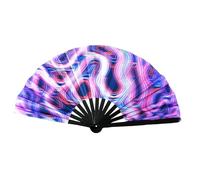 LED Dancing Fan - Light Up Handheld Party Prop | Glow Festival Accessory for Clubs, Stage Shows, Concerts, Birthday Events, Party Supplies, Performance Fan for Costumes, Carnival Nights, Large