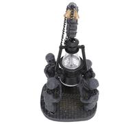 LED de Cuatro Calaveras, Estatua Compacta y Exquisita de Lámpara de Calavera para Escritorio, Adorno de Luces en L, Decoración de Resina de Halloween