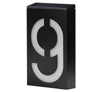 LED de Energía Solar para Exteriores Luz de Señalización Numérica Placa de Luces de Dirección de Puerta de la Tienda del Hotel de la Casa Números para Casas(Number 9)