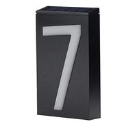 LED de Energía Solar para Exteriores Luz de Señalización Numérica Placa de Luces de Dirección de Puerta de la Tienda del Hotel de la Casa Números para Casas(Number 7)
