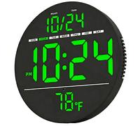 LED de para Dormitorio - Números Extra Grandes de 8 Pulgadas con Atenuación Automática, , y Día, 12/24H y Hora para Adultos Mayores, con Discapacidad Visual, con