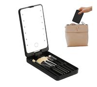 LED de viaje | Belleza táctil giratoria con 5 brochas de maquillaje | Maquillaje de viaje multifuncional con 5 brochas para cepillarse los dientes, afeitar, maquillaje