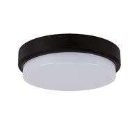 LED Deckenleuchte IP65 Negro Blanco 4100 K Ø 21CM Redondo Humidor Fuera Lámpara