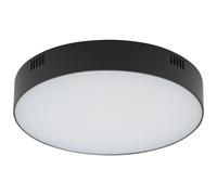 LED Deckenleuchte Negro Ø 21CM Redondo H: 4 CM Plano 4000K 3000Lm Lámpara Techo