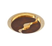 LED Deckenleuchte Regulable Redondo Tostado Oro Cocina 5250Lm Techo Retro
