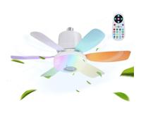 LED Del Ventilador De Techo - Lámpara De Techo De Diseño, Ventilador De Susurros | De Techo Inteligente De Techo De Montura De Montura De Descarga, De Techo Para Sala