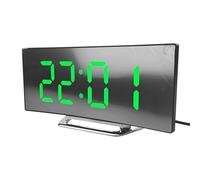 LED Digital Clock for Bedroom - Curved Screen Silent Alarm | Multi-Purpose Time Management Device for Dorms, Meditation, Kitchen, Seniors, Students, Garage, Bedside, Study Room, Home, Adjustable