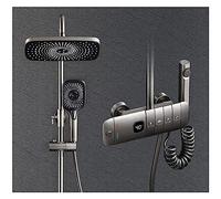 LED Digital Shower Column, tatic Shower Set for Bathroom, Wall-Mounted Rain Shower Faucet for SPA, Modern ry Faucet Set (03 Hot & Cold)