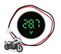 LED Digital Voltmeter Car Battery Monitor DC4-100V Waterproof Round Panel - Digital Volt Meter, Automotive Voltage Detector Universal | for Car Motorcycle RV