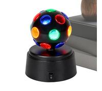 LED Disco Ball - 360° Rotating Colorful Party Light, Mini Rotating LED Disco Ball for Home, Wedding | -Lights Battery-Powered Flashing Light for Indoor Outdoor Dance, Club, Karaoke, Christmas