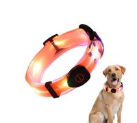 Led Dog Collar, Rechargeable Light-Up Pet Necklace, Adjustable Glow Safety Collar, Waterproof, Night Walking, Outdoor Visibility, 70x2.5x2.5cm Multiple Colors
