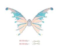 LED Dog Fairy Wings Costume - Butterfly Dress Up Accessory, Large Medium Pets, Decorative Outfit Party Parade | Masquerades Theater Carnival Easter Events Use, Dog Wings, Pet Outfit