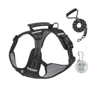 LED Dog harnessSet - Adjustable No Pull Vest with 1.5M Rope Leash, Reflective Design | Heavy Duty Dog Chest harnessWith Handle For Medium Large Dogs Walking Training Outdoor Travel Night Safety