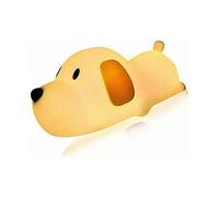 LED Dog Night Light, Puppy Soft Silicone Baby Nursery Lamp, Sensitive Tap Control Sleeping Moment for Kids Toddler Women Bedroom